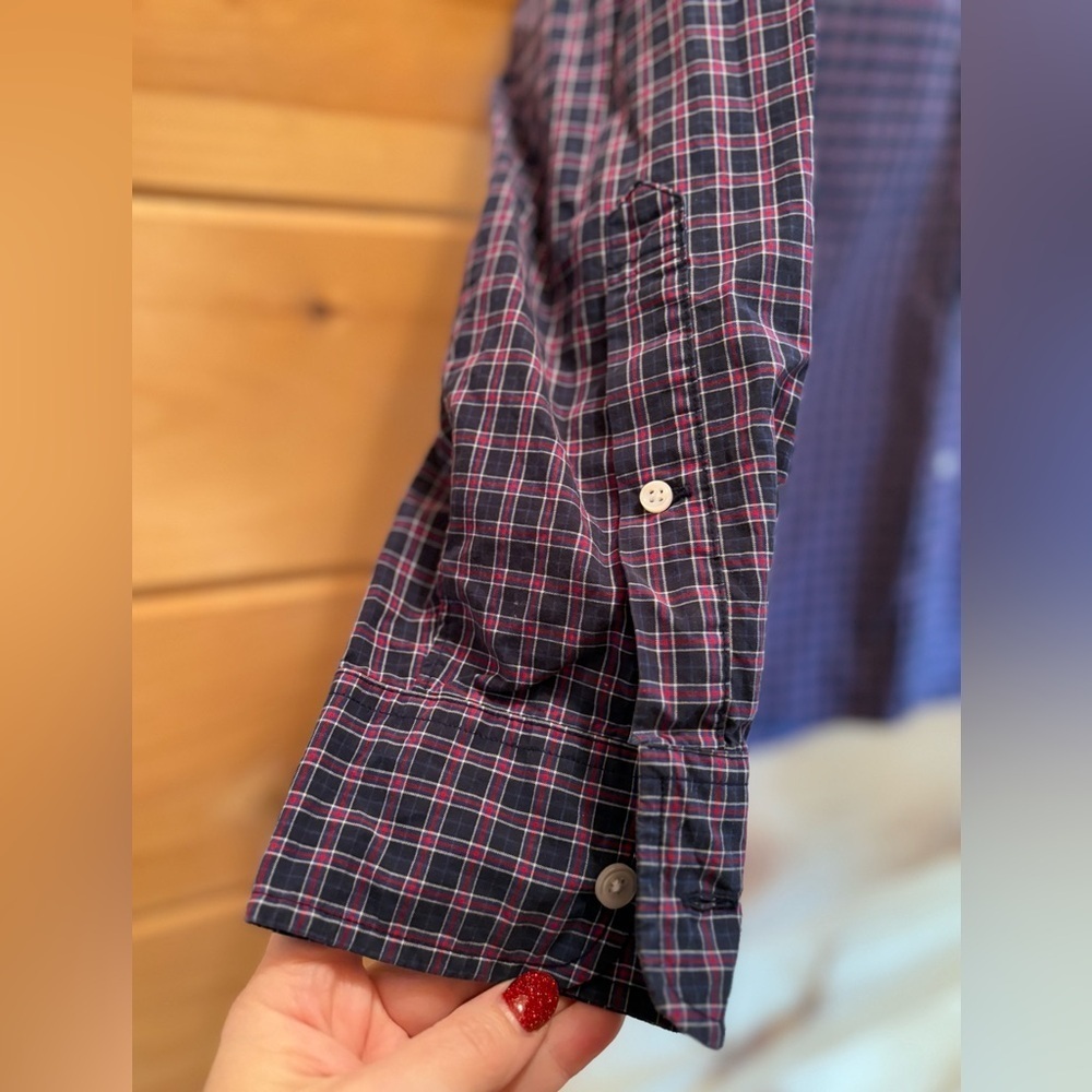 J. Crew Classic Button-Down Shirt Men's Large Multi Plaid 100% Cotton. - Picture 6 of 10